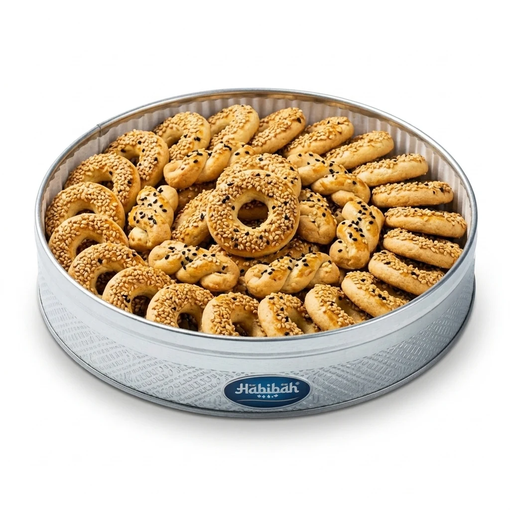 Habibah Sweets Authentic Salty Crackers - Angle1 Hero | Salty Crackers حلويات حبيبة عمان 1947