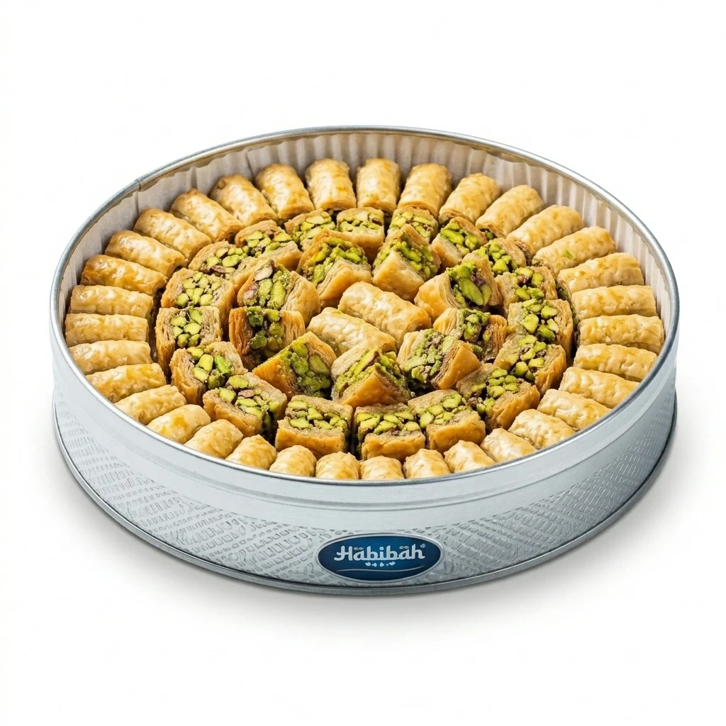 Habibah Sweets Authentic Turkish Pistachio Fingers - Angle1 Hero | Turkish Pistachio Fingers حلويات حبيبة عمان 1947